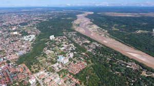         Vista aérea del Cordón Ecológico de norte a sur
